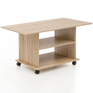 Design salontafel WL5.739 95 x 51 x 54,5 cm Sonoma Draaibaar met wielen | Salontafel Koffietafel | Salontafel Salontafel | Salontafel met opbergruimte Design salontafel WL5.739 95 x 51 x 54,5 cm Sonoma Draaibaar met wielen | Salontafel Koffietafel | Salontafel Salontafel | Salontafel met opbergruimte