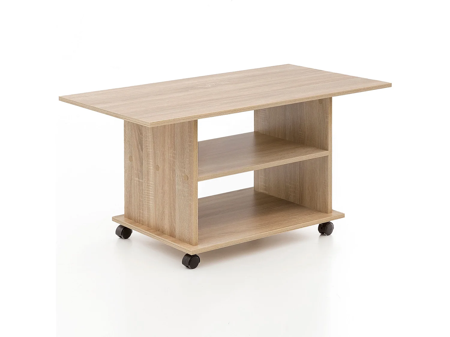 Design salontafel WL5.739 95 x 51 x 54,5 cm Sonoma Draaibaar met wielen | Salontafel Koffietafel | Salontafel Salontafel | Salontafel met opbergruimte