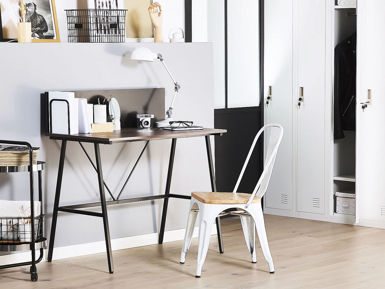 Bureau HASTINGS Bruin/zwart 100 cm 52 cm