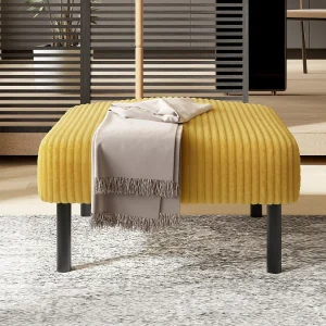 Corduroy poef met veerkrachtige zitting – Multifunctionele poef – Ideaal voor een gezellige woonkamer of slaapkamer Corduroy poef met veerkrachtige zitting – Multifunctionele poef – Ideaal voor een gezellige woonkamer of slaapkamer