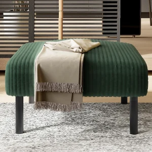 Corduroy poef met veerkrachtige zitting – Multifunctionele poef – Ideaal voor een gezellige woonkamer of slaapkamer Corduroy poef met veerkrachtige zitting – Multifunctionele poef – Ideaal voor een gezellige woonkamer of slaapkamer