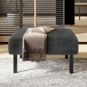 Corduroy poef met veerkrachtige zitting – Multifunctionele poef – Ideaal voor een gezellige woonkamer of slaapkamer Corduroy poef met veerkrachtige zitting – Multifunctionele poef – Ideaal voor een gezellige woonkamer of slaapkamer