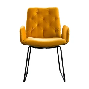 Leunstoel – Geel Fluweel – NEW CHARME