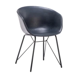 Leunstoel – Blauw Imitatieleer – DANI