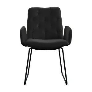 Leunstoel – Zwart Fluweel – NEW CHARME Leunstoel – Zwart Fluweel – NEW CHARME