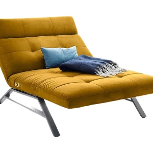 Relaxligstoel – Geel Fluweel – AMERIVA Relaxligstoel – Geel Fluweel – AMERIVA