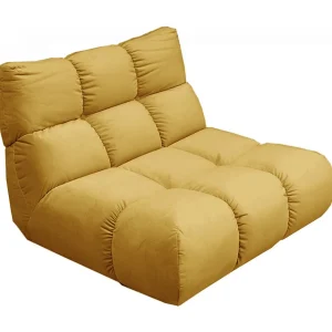 Draaibare fauteuil – Geel Fluweel – VIVIEN Draaibare fauteuil – Geel Fluweel – VIVIEN