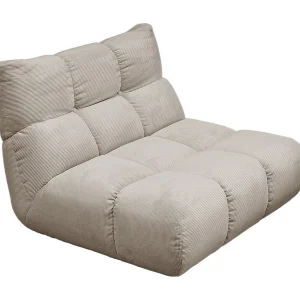 Draaibare fauteuil – Beige Koord – VIVIEN Draaibare fauteuil – Beige Koord – VIVIEN