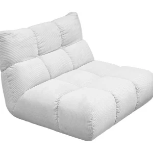 Draaibare fauteuil – Wit Koord – VIVIEN Draaibare fauteuil – Wit Koord – VIVIEN