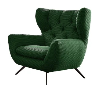 Oorfauteuil – Smaragdgroen Koord – CHARME Oorfauteuil – Smaragdgroen Koord – CHARME