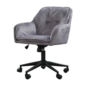 Leunstoel – Grijs Fluweel – 66 x 63 cm – TERRY