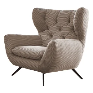 Oorfauteuil – Taupe Koord – CHARME Oorfauteuil – Taupe Koord – CHARME
