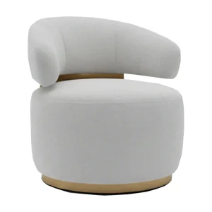 Draaibare fauteuil – Grijs Microvezel – FARA Draaibare fauteuil – Grijs Microvezel – FARA