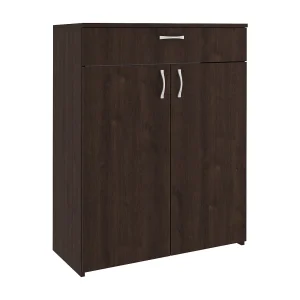 Commode Tisa, 1 Lade, 2 Deuren, Brons eiken, 80 x 35 x 100 cm Commode Tisa, 1 Lade, 2 Deuren, Brons eiken, 80 x 35 x 100 cm