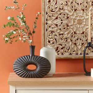 Decovaas ARWAD Steengoed 24 cm Zwart