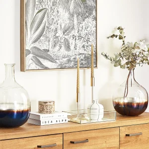 Bloemenvaas RAZALA Glas 34 cm Multicolor