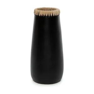 De Sneaky Vaas – Zwart Naturel – L