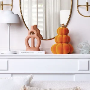 Decoratief accessoire KALAMATA Fluweel Oranje Decoratief accessoire KALAMATA Fluweel Oranje