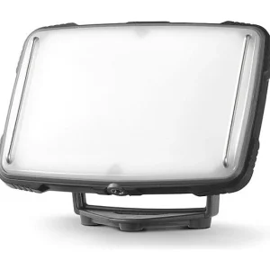 Panneau LED portable alimenté par batterie de 1 200 lm. Batterie Li-ion rechargeable.