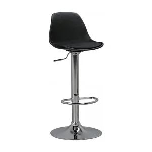 Corsica | Barkruk met Zwarte Pu | Kruk is in hoogte