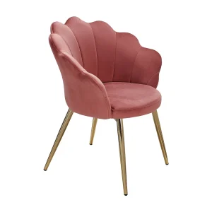 dining tulp fluweel roze gestoffeerd | Keukenstoel met dining tulp fluweel roze gestoffeerd | Keukenstoel met