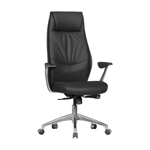 bureaustoel echt leer zwart bureaustoel X-XL 120kg bureaustoel echt leer zwart bureaustoel X-XL 120kg