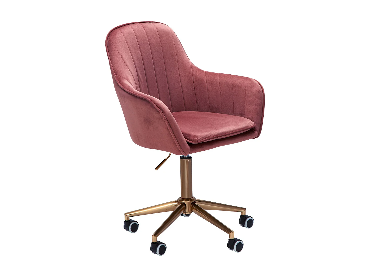 bureau fluweel roze | Design draaistoel met rugleuning