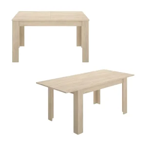 Dariaud uitschuifbare tafel, Uitschuifbare console in meerdere posities, Eettafel met verlengstuk, 140/190x90h77 cm, Eiken Dariaud uitschuifbare tafel, Uitschuifbare console in meerdere posities, Eettafel met verlengstuk, 140/190x90h77 cm, Eiken