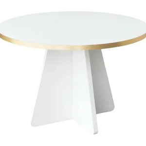 Dkluiver-safelttafel, Koffietafel, Softafhouder, Sjaplank, 60x60h40 cm, Goud en Wit Dkluiver-safelttafel, Koffietafel, Softafhouder, Sjaplank, 60x60h40 cm, Goud en Wit
