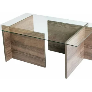 Salontafel Teti, tijdschriftenhouder, 105x65x40h cm notenbruin, rechthoekig, kleurverloop, notenhouten frame Salontafel Teti, tijdschriftenhouder, 105x65x40h cm notenbruin, rechthoekig, kleurverloop, notenhouten frame