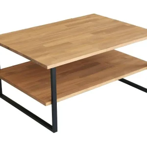 Dlionet salontafelT, Salontafel, Sofa review rek, Woonkamer plank, 85x60h40 cm, Eiken