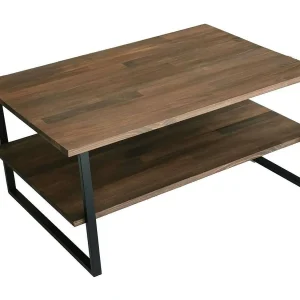 Dlionett Salontafel, Salontafel, Sofa Review Rack, Woonkamer Plank, 85x60h40 cm, Walnoot