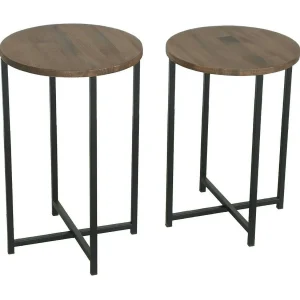 Dluperin-satontafel, Koffietafel, Soeptafel voor bank, Tafelplank, 70x35h55 cm, Walnoot