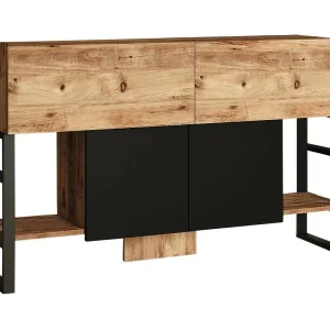 Consolle Dmarfell, TaMultifunctionele vlucht, kast, gangpadbureau, 139x43h84 cm, eiken Consolle Dmarfell, TaMultifunctionele vlucht, kast, gangpadbureau, 139x43h84 cm, eiken