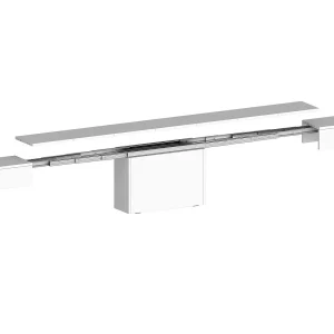 Dollocol Bank, Zitting voor eettafel, Enkele uitschuifbare bank, 290x25h45 cm, Glanzend wit Dollocol Bank, Zitting voor eettafel, Enkele uitschuifbare bank, 290x25h45 cm, Glanzend wit