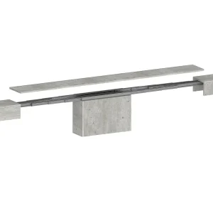 Dollocol Bank, Zitplaats voor eettafel, Enkele uitschuifbare bank, 290x25h45 cm, Cement Dollocol Bank, Zitplaats voor eettafel, Enkele uitschuifbare bank, 290x25h45 cm, Cement