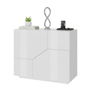 Dmora Dressoir Domenico 43×79,25x86h cm Glanzend Wit, 1 Plank, 2 Deuren, 2 Vakjes, Gemaakt in Italië Dmora Dressoir Domenico 43×79,25x86h cm Glanzend Wit, 1 Plank, 2 Deuren, 2 Vakjes, Gemaakt in Italië