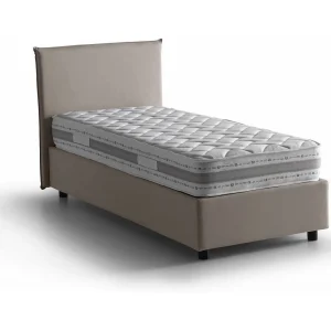 Dbaston eenpersoonsbed, Opbergbed met stoffen bekleding, 100% Made in Italy, Opening aan de voorkant, inclusief matras van 90×200 cm, Taupe Dbaston eenpersoonsbed, Opbergbed met stoffen bekleding, 100% Made in Italy, Opening aan de voorkant, inclusief matras van 90×200 cm, Taupe