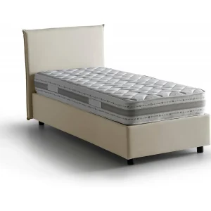 Dbaston eenpersoonsbed, Opbergbed met stoffen bekleding, 100% Made in Italy, Opening aan de voorkant, inclusief matras van 90×200 cm, Beige Dbaston eenpersoonsbed, Opbergbed met stoffen bekleding, 100% Made in Italy, Opening aan de voorkant, inclusief matras van 90×200 cm, Beige