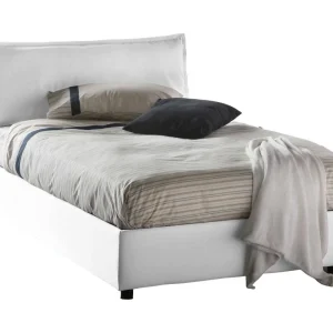Dbegi tweepersoonsbed, Opbergbed met stoffen bekleding, 100% Made in Italy, Opening aan de voorkant, geschikt voor matras van 120×200 cm, Wit Dbegi tweepersoonsbed, Opbergbed met stoffen bekleding, 100% Made in Italy, Opening aan de voorkant, geschikt voor matras van 120×200 cm, Wit