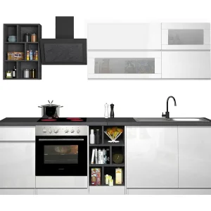 Keuken Fonti, 13 legplanken, gemaakt in Italië, hoogglans wit, compact, modulair, één lade, Apparaten niet inbegrepen Keuken Fonti, 13 legplanken, gemaakt in Italië, hoogglans wit, compact, modulair, één lade, Apparaten niet inbegrepen