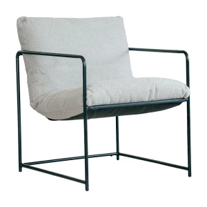 Dabdelat Fauteuil, bouclé Gestoffeerde Fauteuil, StoelGewatteerde, metalen armleuning zittend, 61x67h75 cm, grijs Dabdelat Fauteuil, bouclé Gestoffeerde Fauteuil, StoelGewatteerde, metalen armleuning zittend, 61x67h75 cm, grijs