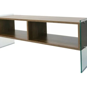 Dbennace tv-meubel, woonkamermeubel, lage tv-meubel, wandstandaard, 120x35h45 cm, walnoot
