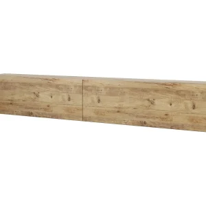 Dpirche tv-meubel, woonkamer dressoir, lage tv-meubel, ingebouwde wandvoet, 180x32h30 cm, eiken