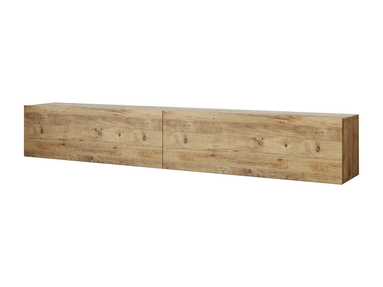 Dpirche tv-meubel, woonkamer dressoir, lage tv-meubel, ingebouwde wandvoet, 180x32h30 cm, eiken