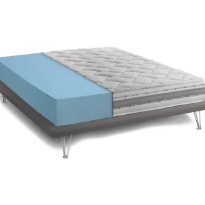 Dfiorio dubbele matras, uitneembaar traagschuim en waterschuimmatras, 100% Made in Italy, anti-mijt en hypoallergeen, 120x190h21 cm Dfiorio dubbele matras, uitneembaar traagschuim en waterschuimmatras, 100% Made in Italy, anti-mijt en hypoallergeen, 120x190h21 cm