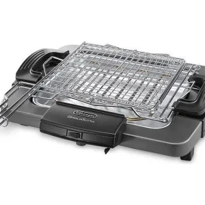 DeLonghi BQ60.X Elektrische Tafelgrill 1900W Zwart/Grijs Dubbele Grill Verstelbare Hoogte DeLonghi BQ60.X Elektrische Tafelgrill 1900W Zwart/Grijs Dubbele Grill Verstelbare Hoogte