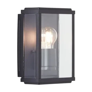 BRILLIANT GAIA Buitenwandlamp – Zwart Metaal/Glas – E27 60W BRILLIANT GAIA Buitenwandlamp – Zwart Metaal/Glas – E27 60W