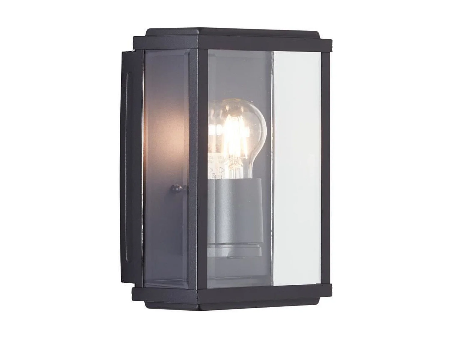BRILLIANT GAIA Buitenwandlamp - Zwart Metaal/Glas - E27 60W