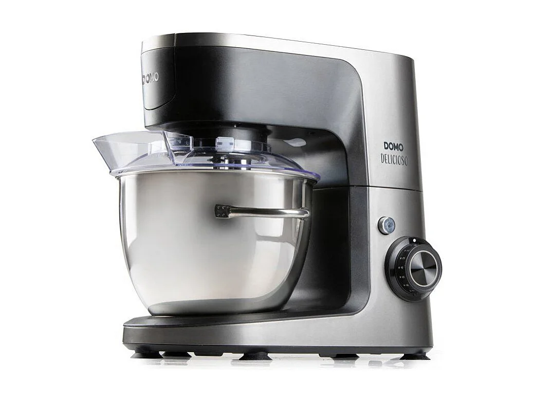DOMO DO9293KR Multifunctionele Deegrobot - 1200W - 4,5L - 8 Snelheden + Puls - Grijs/Zwart